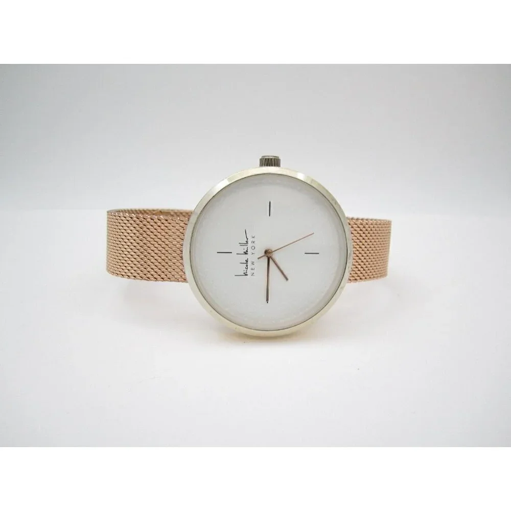 Women Nicole Miller New York Quartz WR Analog 42mm Dial Causal Round Watch(G171)